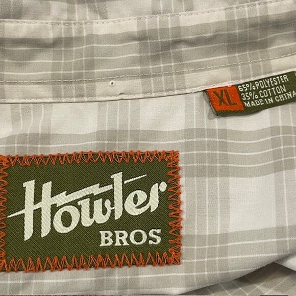 Howler Bros. Cream/Gray Short Sleeve Button-Up Shirt - Picture 8 of 10